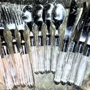 Clear Lucite Utensils (4 Person Setting)